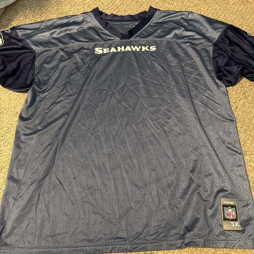 Reebok Seattle Seahawks Jersey Size 3X Blue NFL